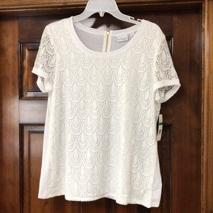 New lacy white top